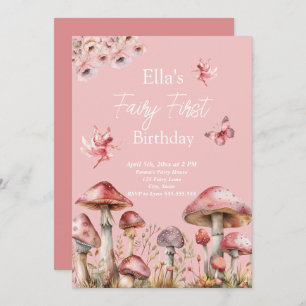 Convite Fairy First Birthday Invance