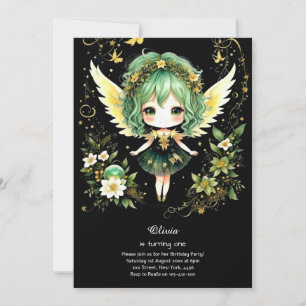 Convite Fairy First Birthday Invance