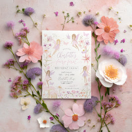 Convite Fairy primeiro aniversario Invite Fairy First Part