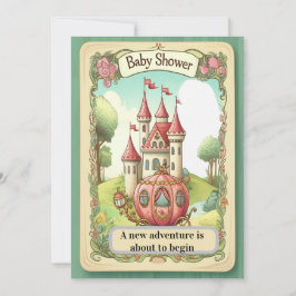 Convite Fairy Tale Castle Baby Shower Invitation