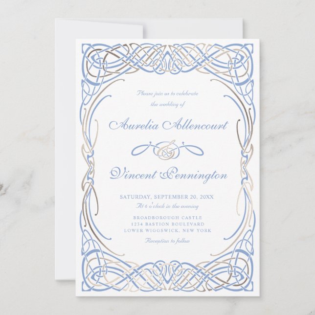 Convite Fairy Tale Fantasy Storybook Weding (Frente)