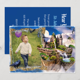 Convite Fairy Tale Knights Castle Photo Birthday