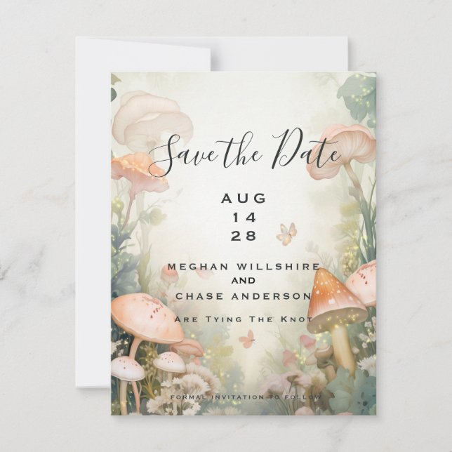 Convite Fairy Tale Woodland Fairycore Romance (Frente)