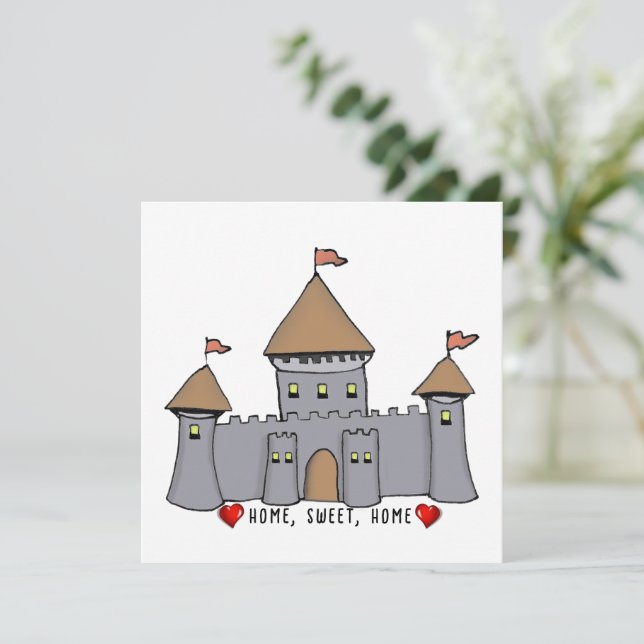 Convite Fairytale Castle Sketch (Em pé/Frente)