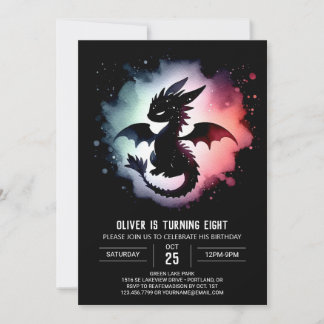 Convite Fairytale Dragon Birthday Personalizável
