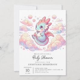 Convite Fairytale Dragon Chá de fraldas