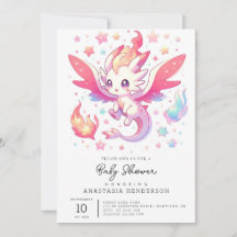 Fairytale Fiery Dragon Chá de fraldas