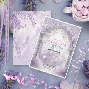 Convite Fairytale Garden Quinceanera Lavanda/Lilac ID1030