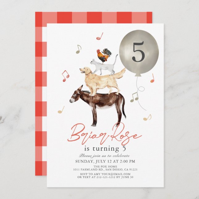 Convite Fairytale Kid's Birthday (Frente/Verso)