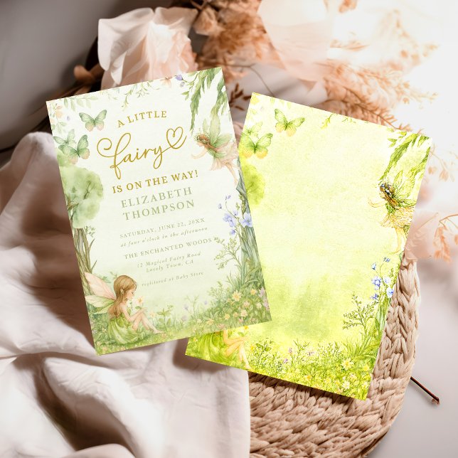 Convite fairytale mushroom forest baby shower girl (Criador carregado)