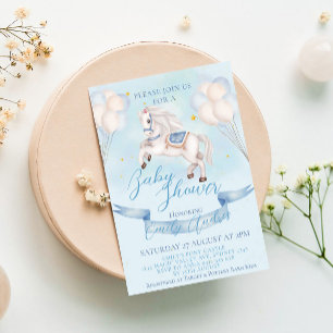 Convite Fairytale Pony Star Chá de fraldas dos Balões