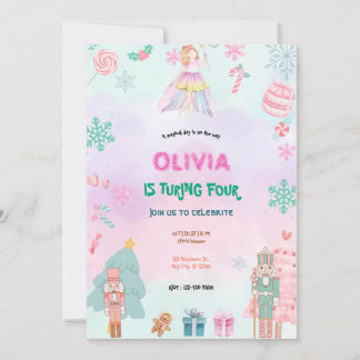 Convite Fairytale Princess Girl Birthday
