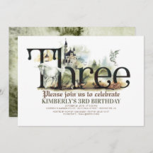 Fairytale Unicorn Dragon Magic Castle 3 Aniversári