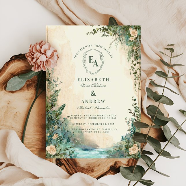 Convite Fairytale Woodland Outdoor Boho Wedding (Criador carregado)