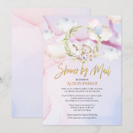 Convite Fairytalt Forest Rabbit Pink | Chá de fraldas Por 