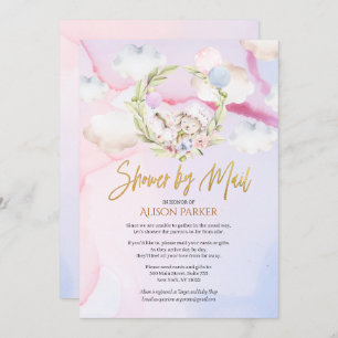 Convite Fairytalt Forest Rabbit Pink   Chá de fraldas Por