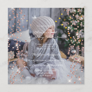 Convite Faísca formal dos confetes de Foto da faísca da