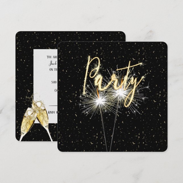 Convite Faíscas no Partido do Aniversário Negro (Frente/Verso)