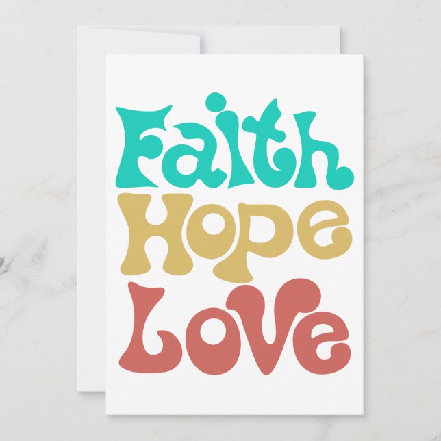 Convite Faith Hope Love (Frente)