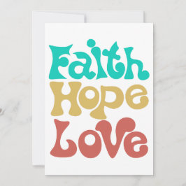 Convite Faith Hope Love