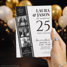 Convite Faixa de Filme, Aniversário Personalizado