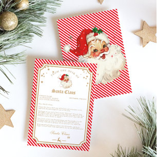 Convite Faixa Vermelha Carta do Papai Noel