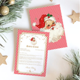 Convite Faixa Vermelha Carta do Papai Noel