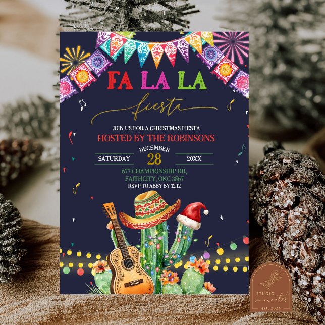 Convite Falala Fiesta Cacto de Natal Festa de Fim de Ano (Criador carregado)