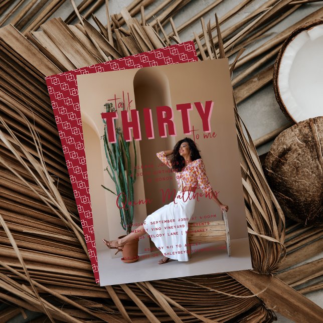 Convite Fale 30 comigo | Foto de aniversário de 30 anos (Criador carregado)