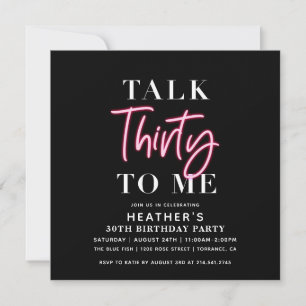 Convite Fale 30 Para Mim aniversário de 30 anos Party Squa