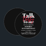 Convite Fale 30 Para Mim, Círculo Moderno de aniversário d<br><div class="desc">Converse 30 comigo, Convite para o Círculo de aniversário de 30 anos Moderno.Fale 30 Para Mim Convite de festas Moderno "Fazer 30 anos nunca foi tão chique! Faça seu aniversário de marco um aniversário inesquecível com nosso Convite de festas de aniversário de 30 anos Talk 30 To Me. Seja único,...</div>