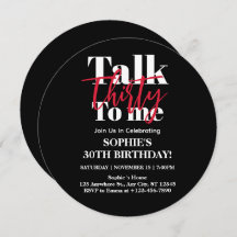 Fale 30 Para Mim, Círculo Moderno de aniversário d