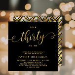 Convite Fale 30 Para Mim Dourado Script aniversário de 30<br><div class="desc">O Elegante Chic Fala 30 Para Mim, Roteiro, aniversário de 30 anos, Convite a Preto e Dourado. Este convite de aniversário moderno modelo apresenta o texto "Talk Third To Me" do na moda em um script de caligrafia (ou tipografia) manuscrita robusta com caudas de haste, detalhes da festa em cor...</div>
