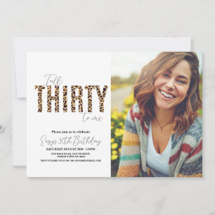 Convite Fale 30 para mim Foto de Leopard Mulheres Aniversá