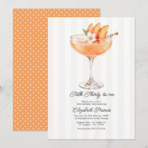 Fale Trinta Para Mim Martini de Pêssego Aniversári