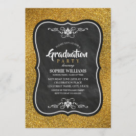 Convite Falhas De Formatação Pretas E Douradas