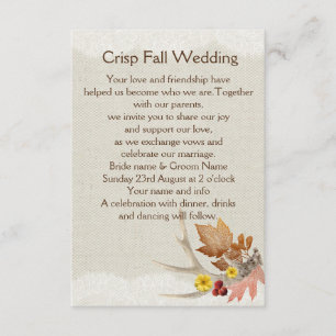 Convite Fall Antlers na Burlap