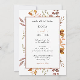 Convite Fall Autumn Deixa Casamento Russo de Boho