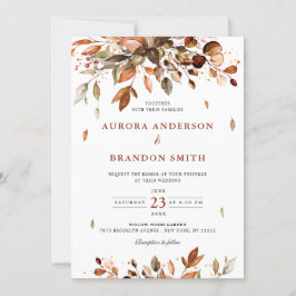 Convite Fall Autumn Deixa O País Russo Boho Casado Em