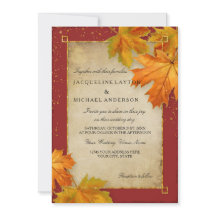 Fall Autumn Falling Leaf Deixa Casamento Elegante