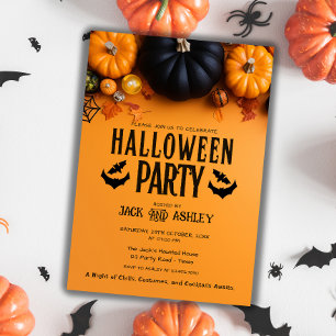 Convite Fall Autumn Fume Pumpkin Halloween