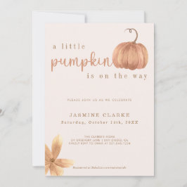 Convite Fall Baby Girl Chá | Uma Pequena Abóbora