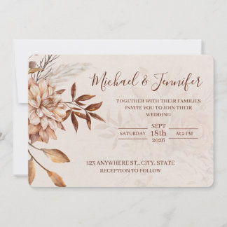 Convite Fall Beauty Wedding Invitations