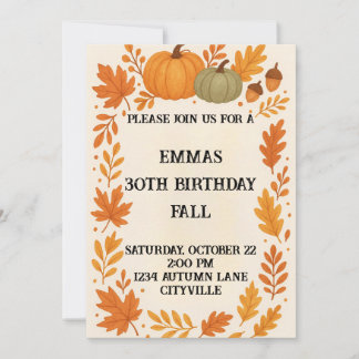 Convite Fall Birthday