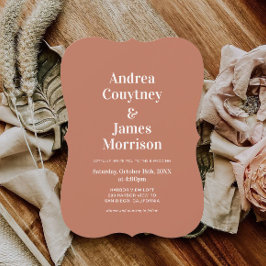 Convite Fall Blush Terracotta Weding