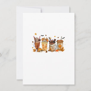 Convite Fall Coffee Pumpkin Spice Latte Café de Ação de Gr