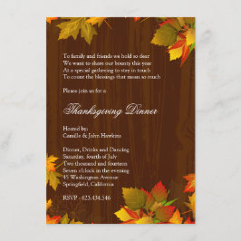 Convite Fall Fall Fall Janta de Ação de Graças