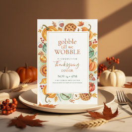 Convite Fall Feast Frame Thanksgiving Invitation