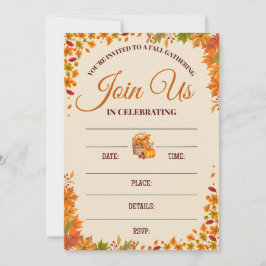 Convite Fall Gathering Celebration Design