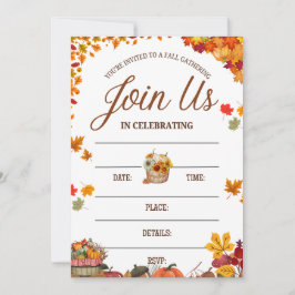Convite Fall Gathering Celebration Design